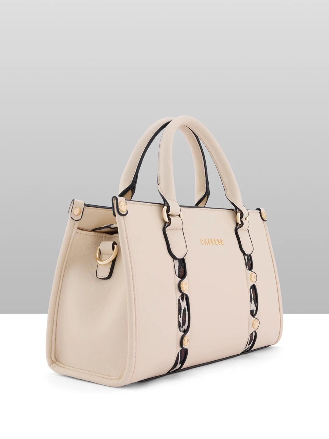 Caprese Chelsea Medium Alpine Oat Satchel Bag - Image 11