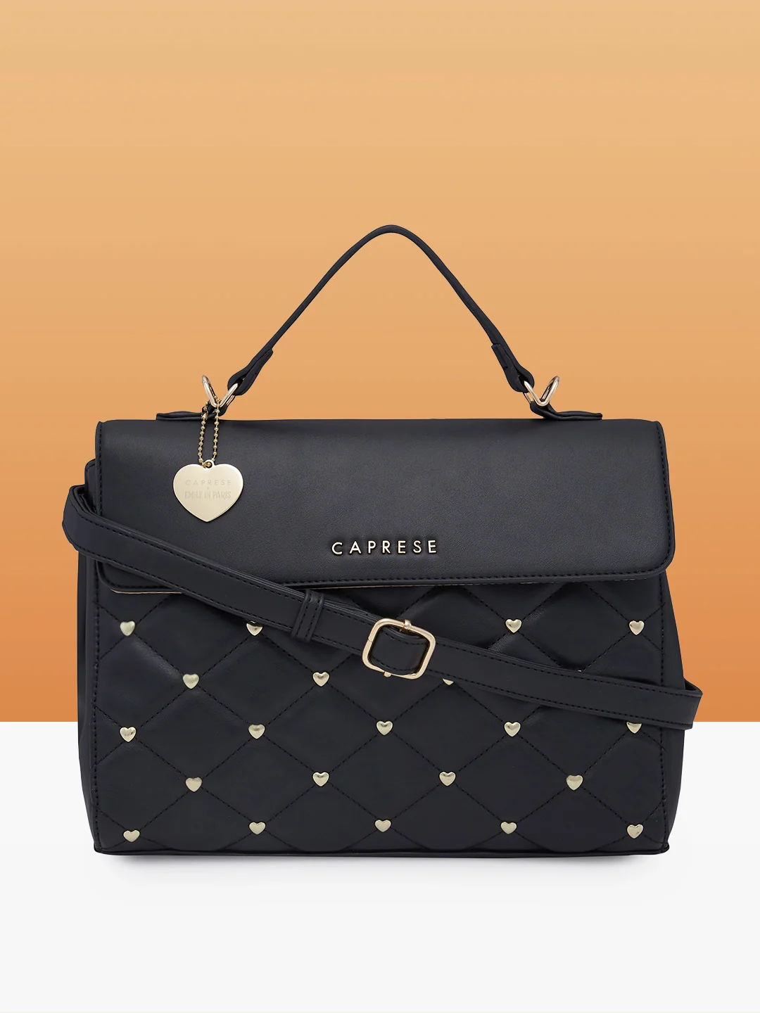 Caprese Cheryl Large Black Satchel Bag - Image 14