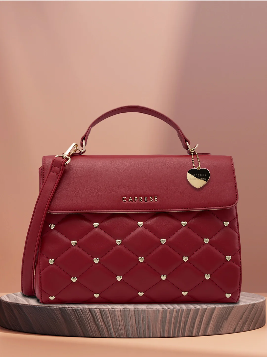 Caprese Cheryl Large Red Satchel Bag - Image 3
