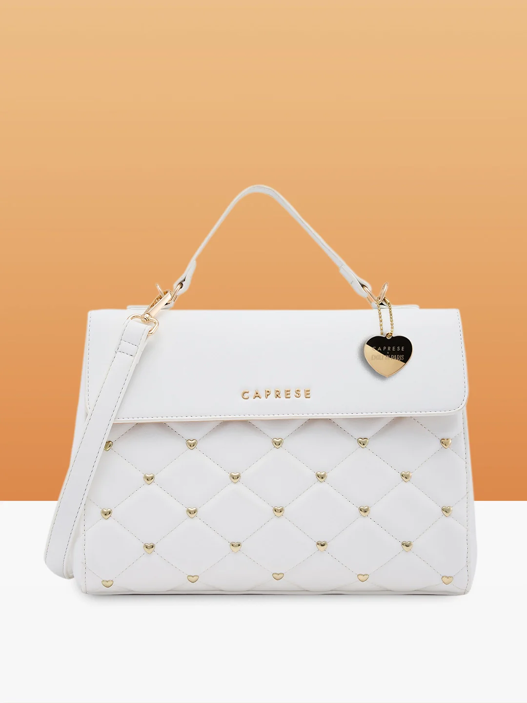 Caprese Cheryl Large White Satchel Bag