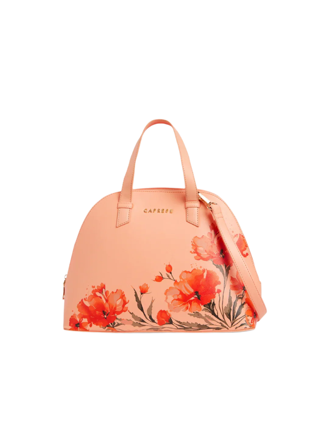 Caprese Chloe Medium Orange Satchel Bag