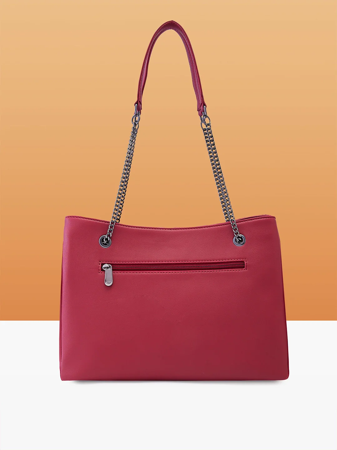 Caprese Cicely Large Maroon Satchel Bag - Image 3