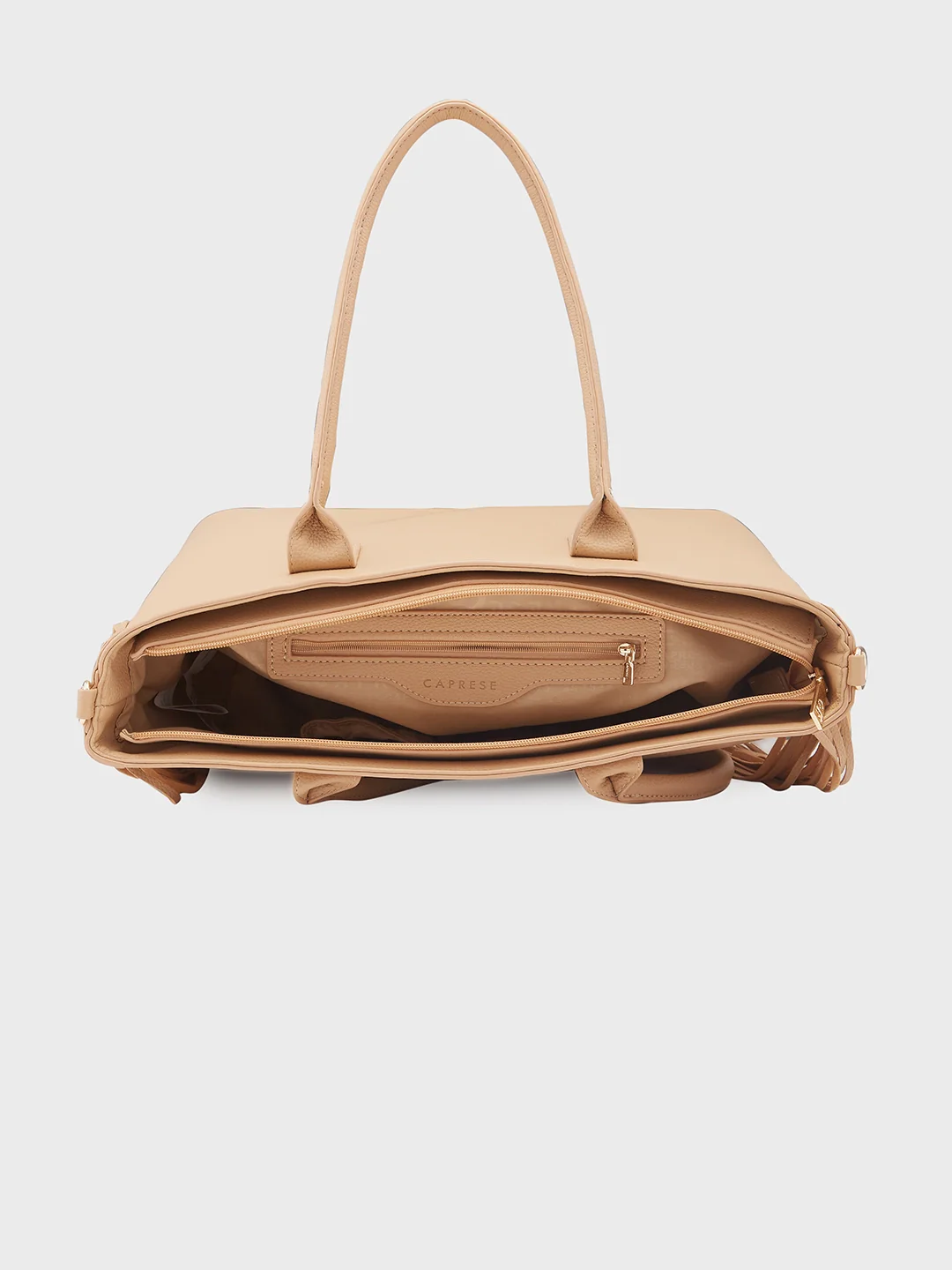 Caprese Cindy Large Beige Tote Bag - Image 10