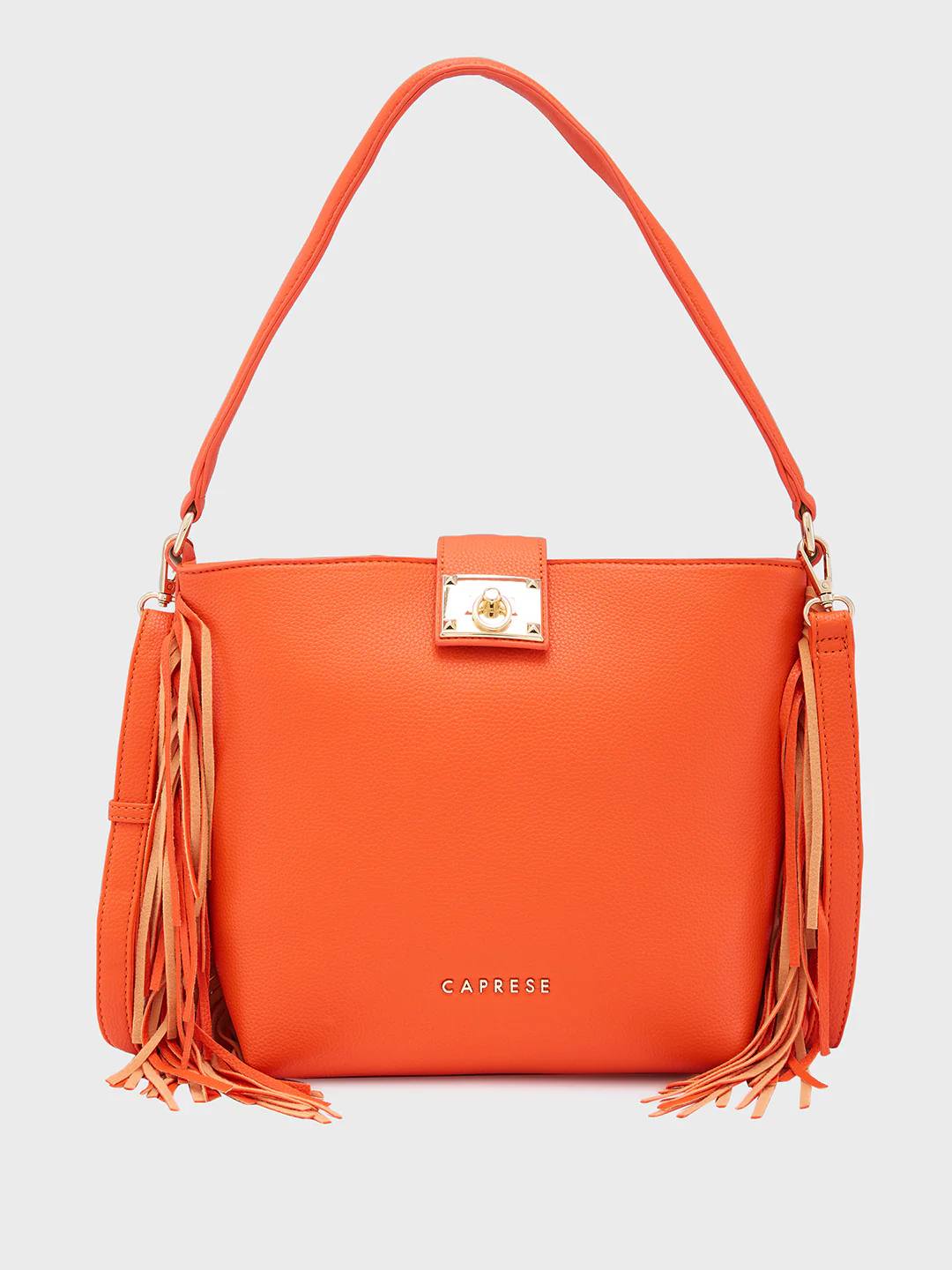 Caprese Cindy Medium Orange Hobo Bag - Image 4