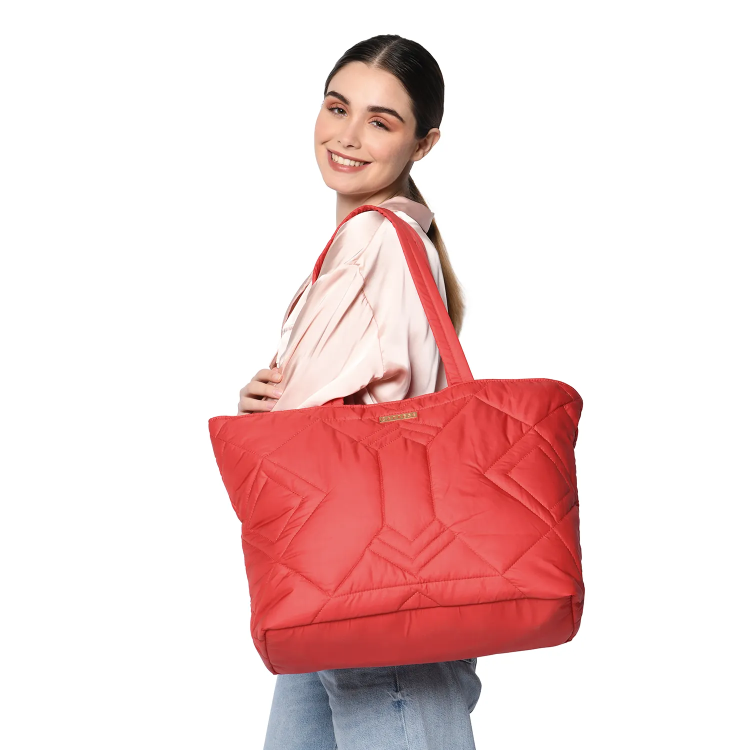Caprese Clara Large Red Tote Bag - Image 3