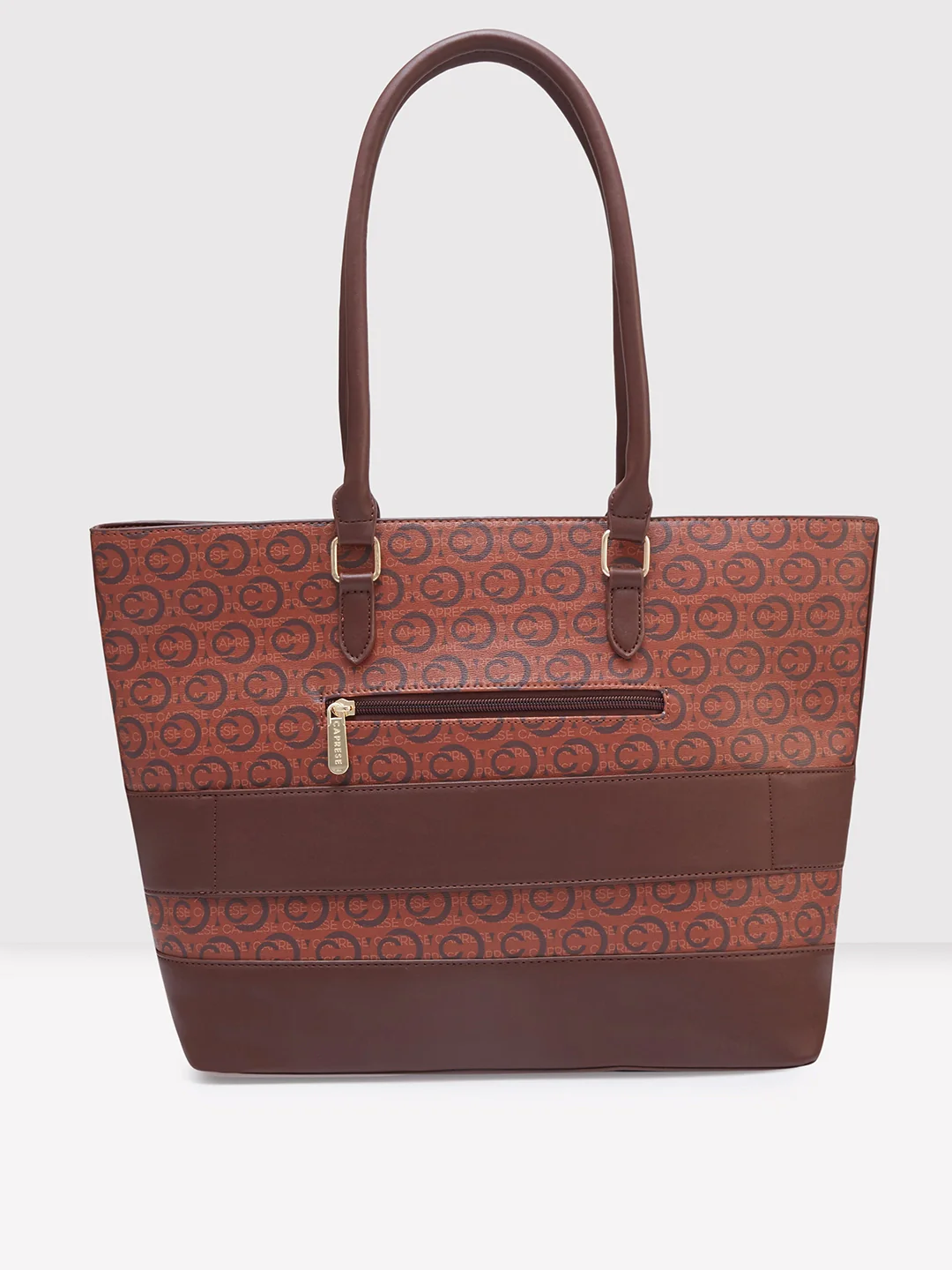 Caprese Cleo Large Brown Tote Laptop Bag - Image 4