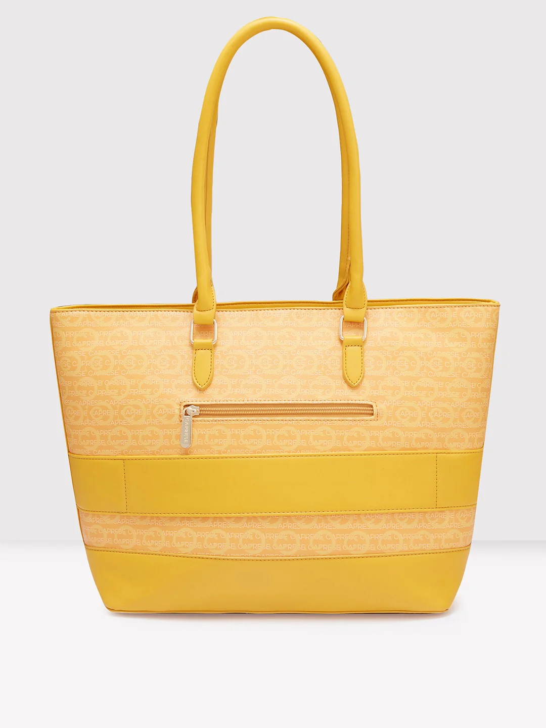 Caprese Cleo Large Yellow Tote Laptop Bag - Image 4