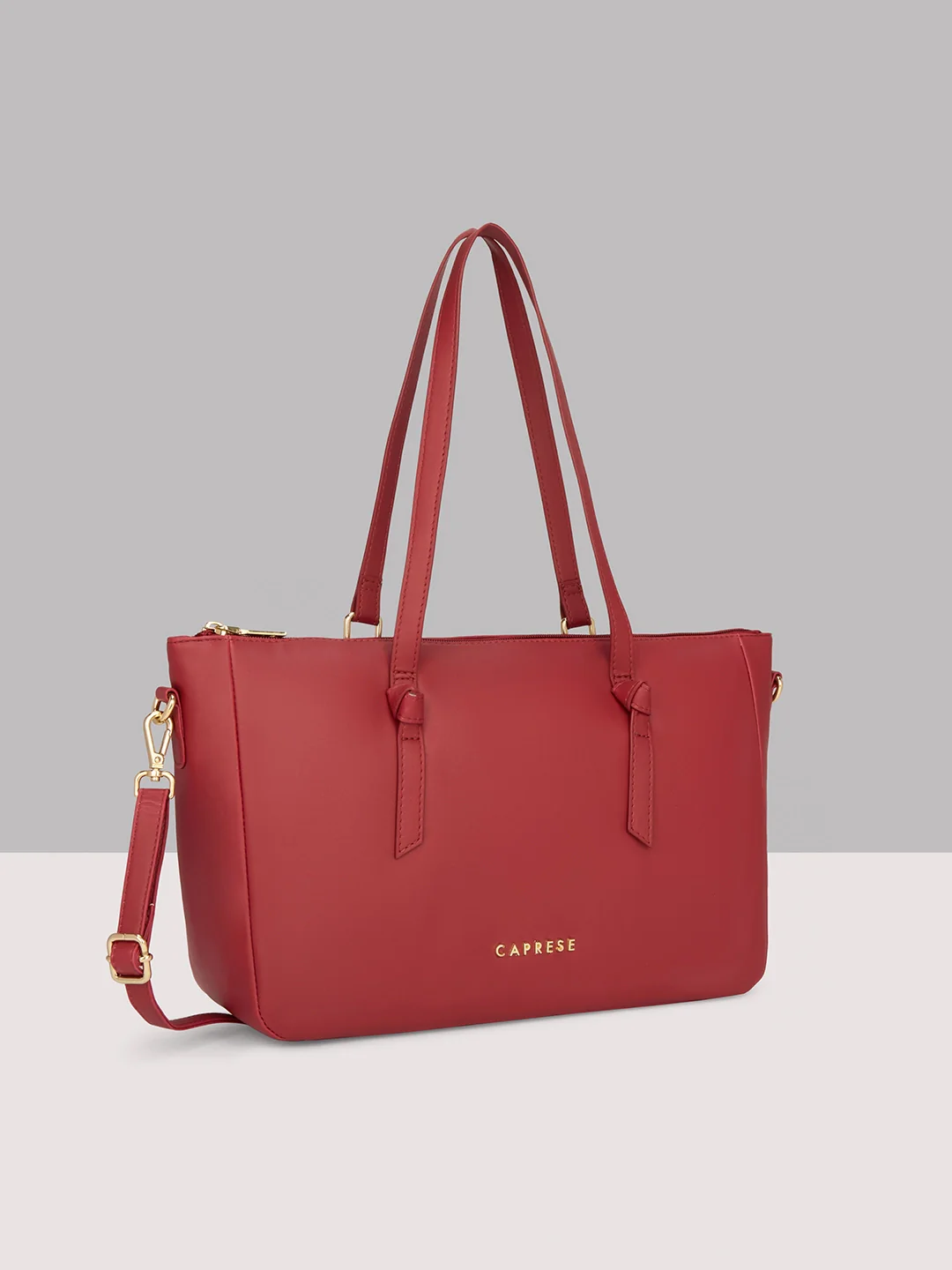 Caprese Crystal Large Cherry Red Satchel Bag - Image 11