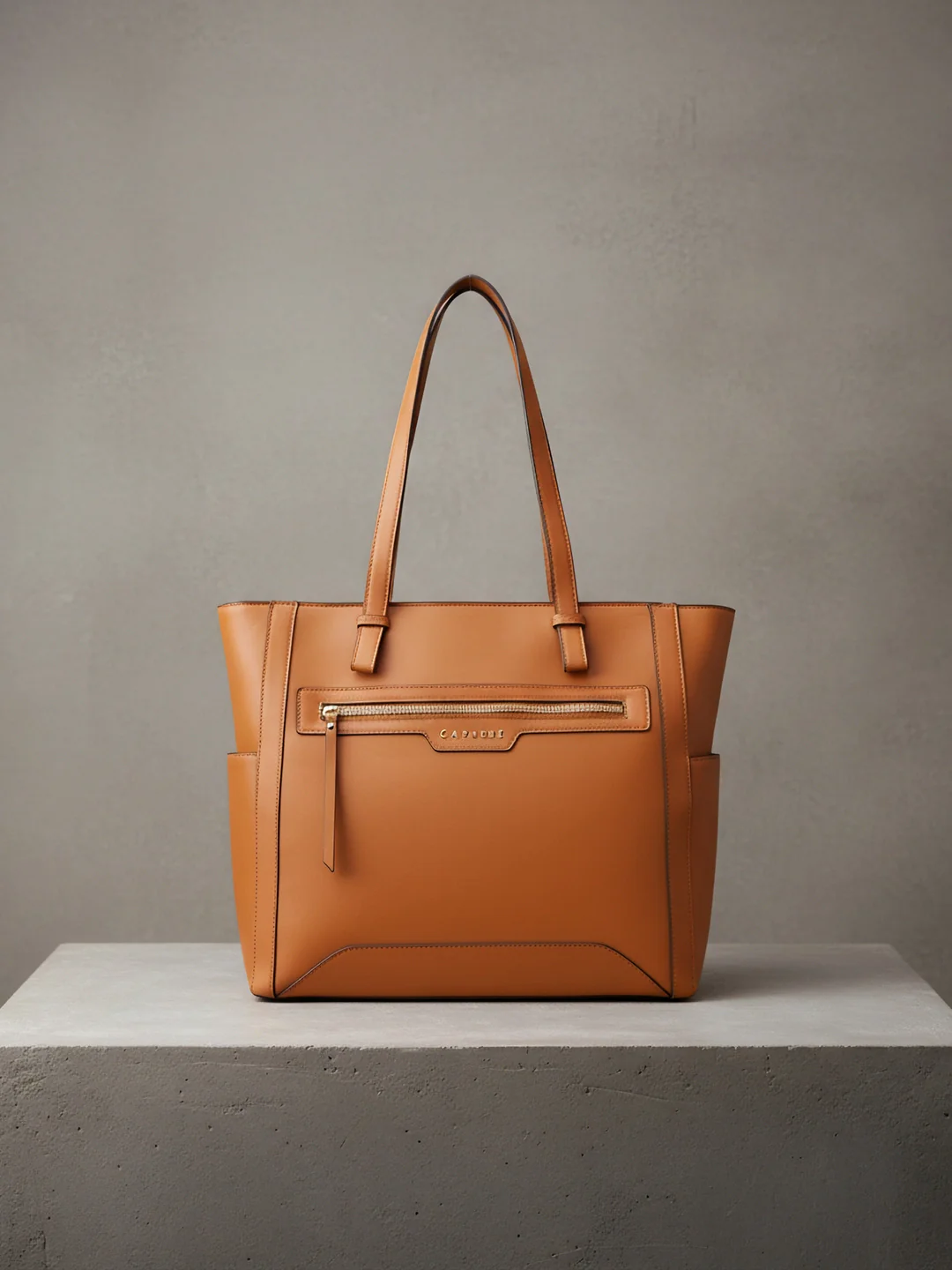 Caprese Cuba Large Tan Laptop Tote Bag - Image 8