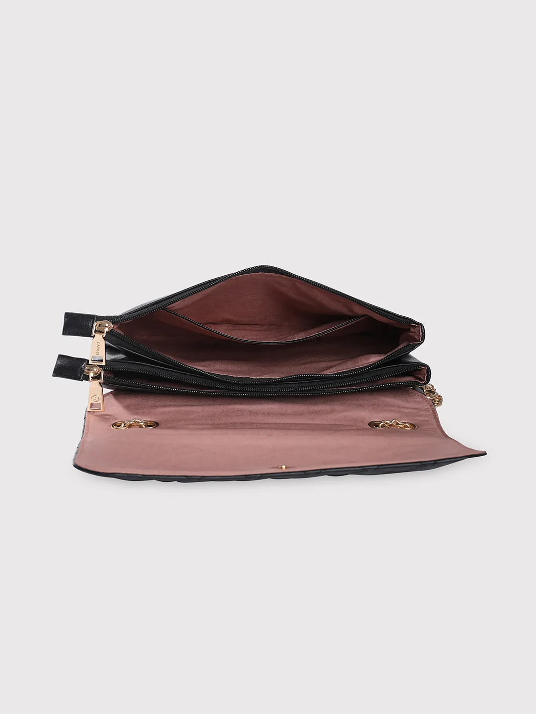 Caprese Cuddy Medium Black Sling Bag - Image 5
