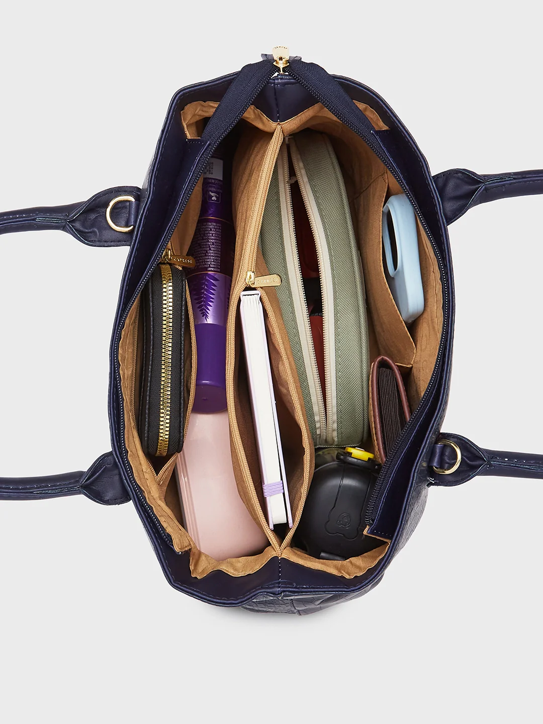 Caprese Cynthia Medium Navy Satchel Bag - Image 9