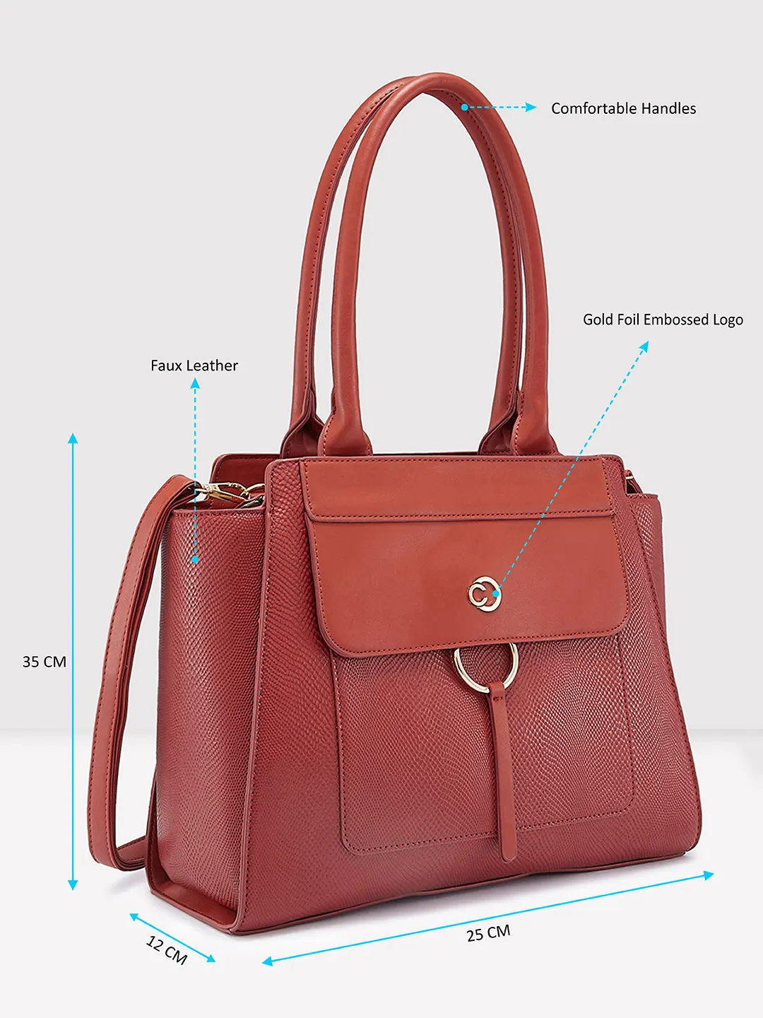 Caprese Dakota Large Terra Satchel Bag - Image 8