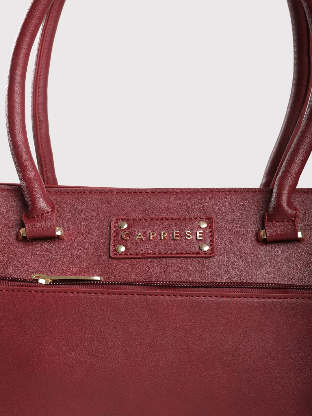 Caprese Dakota Medium Burgundy Satchel Bag - Image 10