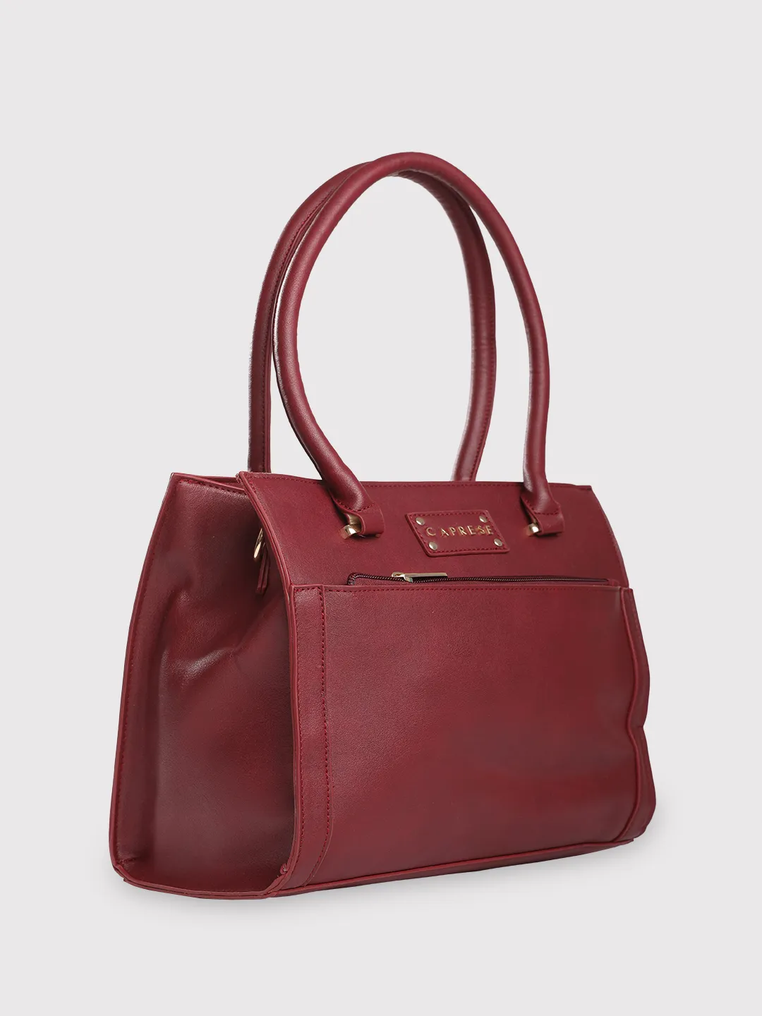 Caprese Dakota Medium Burgundy Satchel Bag - Image 3