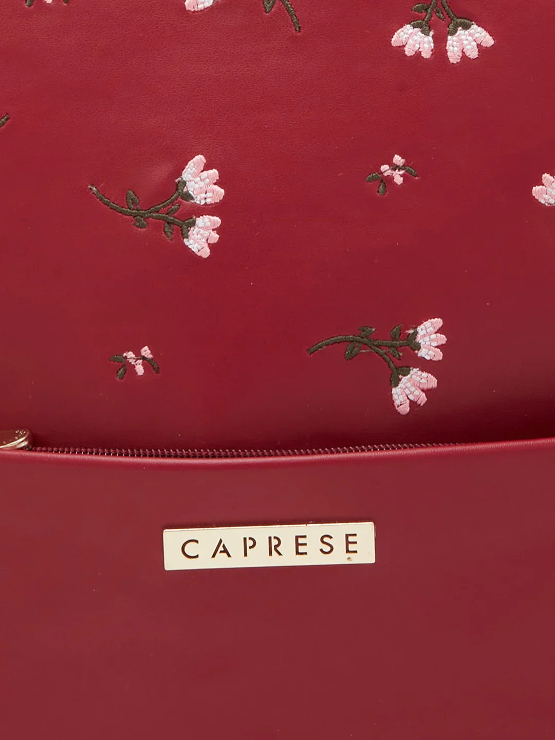 Caprese Dara Medium Maroon Backpack - Image 10
