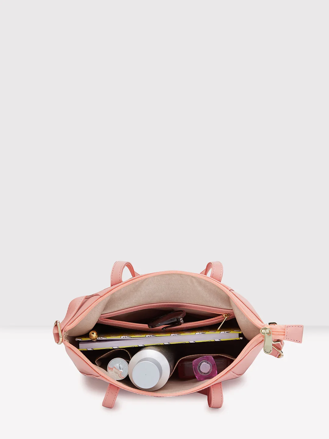 Caprese Dara Medium Pink Satchel Bag - Image 9