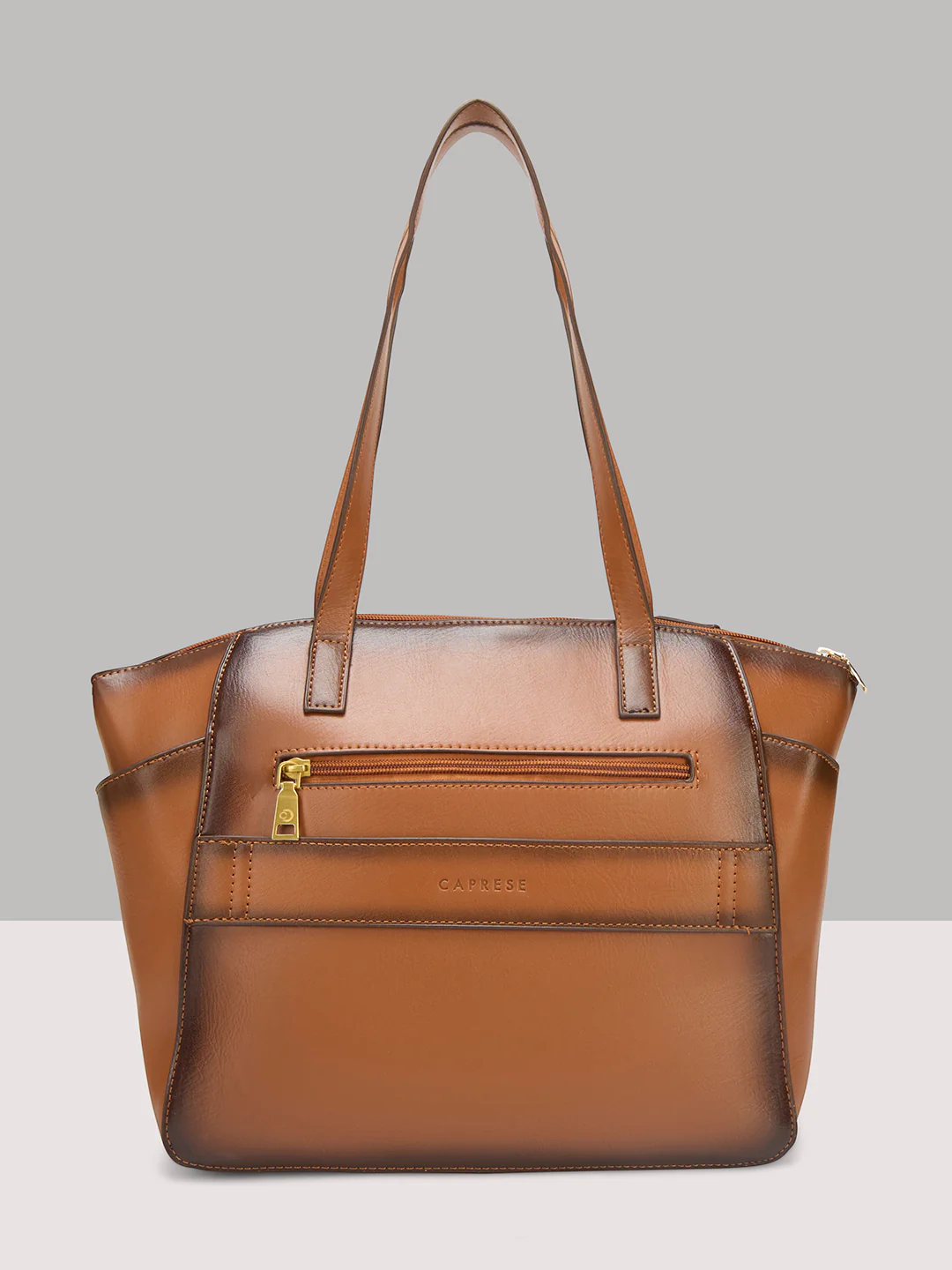 Caprese Dee Large Tan Satchel - Image 3