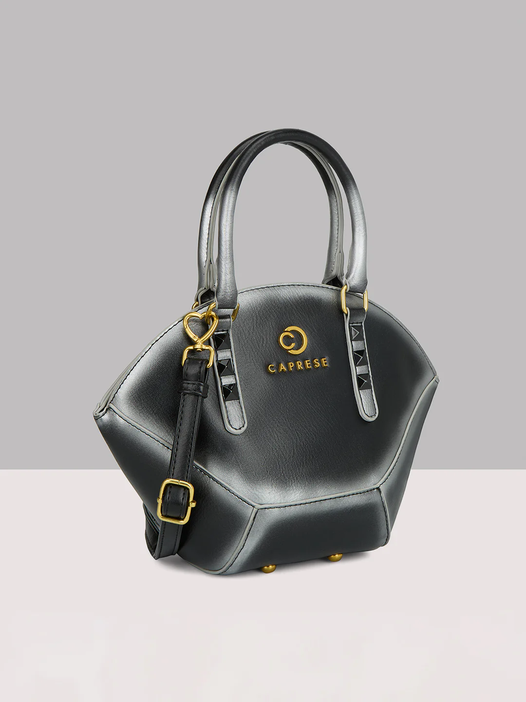 Caprese Dee Medium Black Handheld Satchel - Image 11