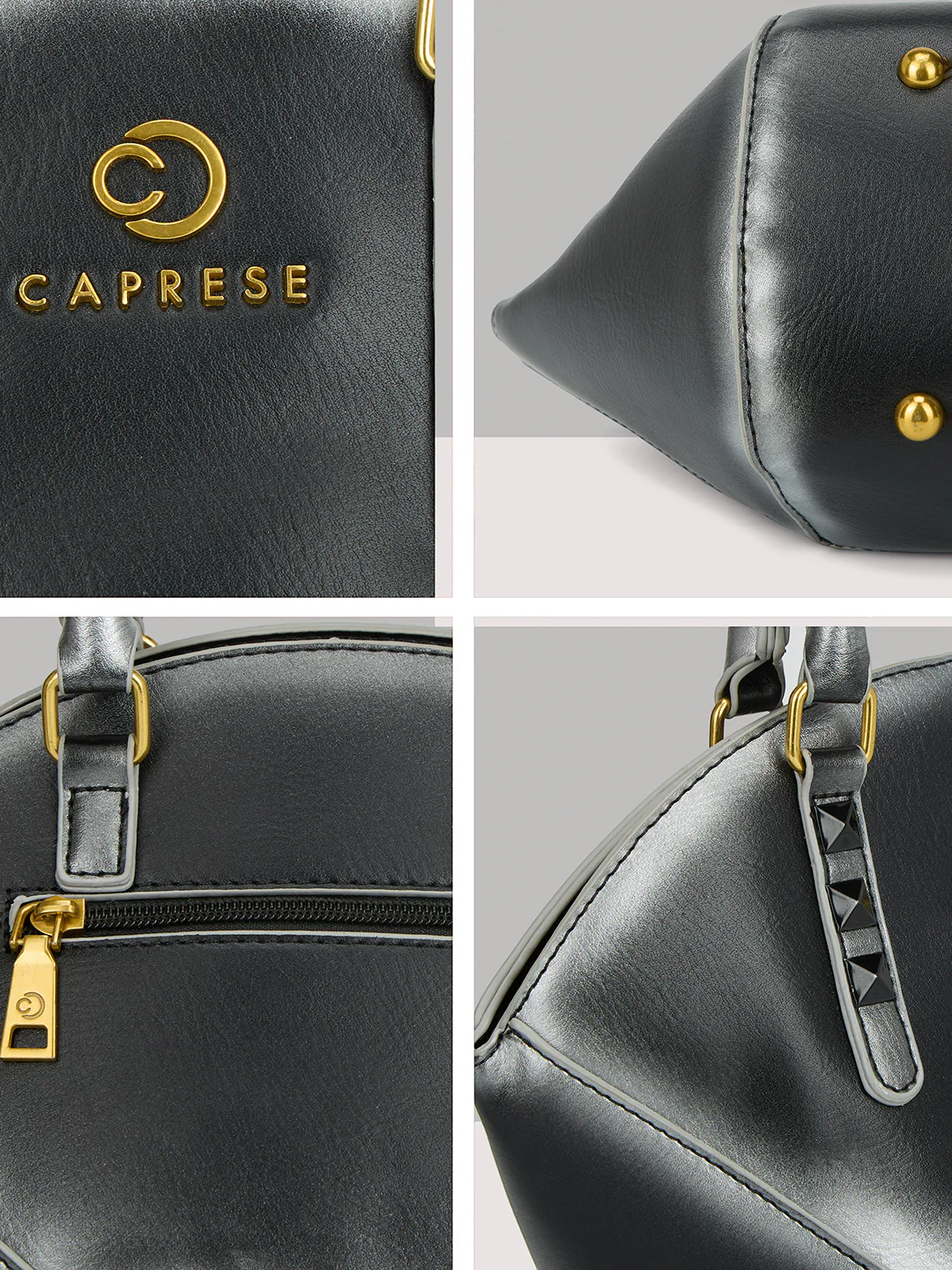 Caprese Dee Medium Black Handheld Satchel - Image 9