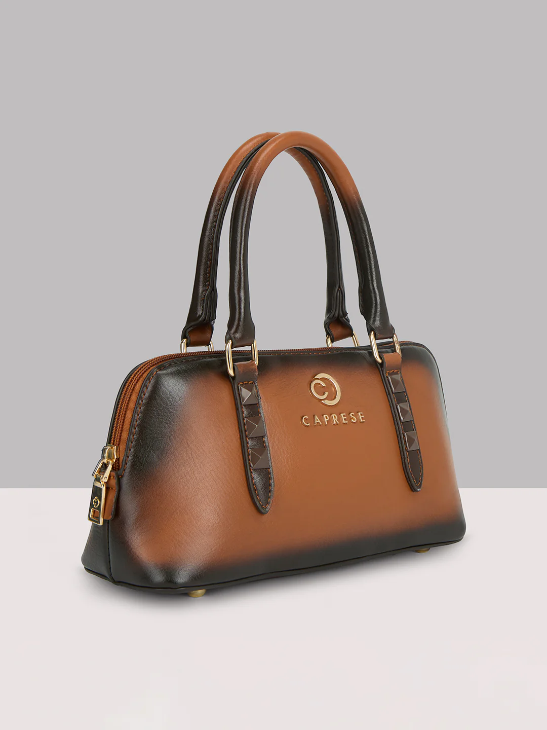 Caprese Dee Small Tan Satchel - Image 4