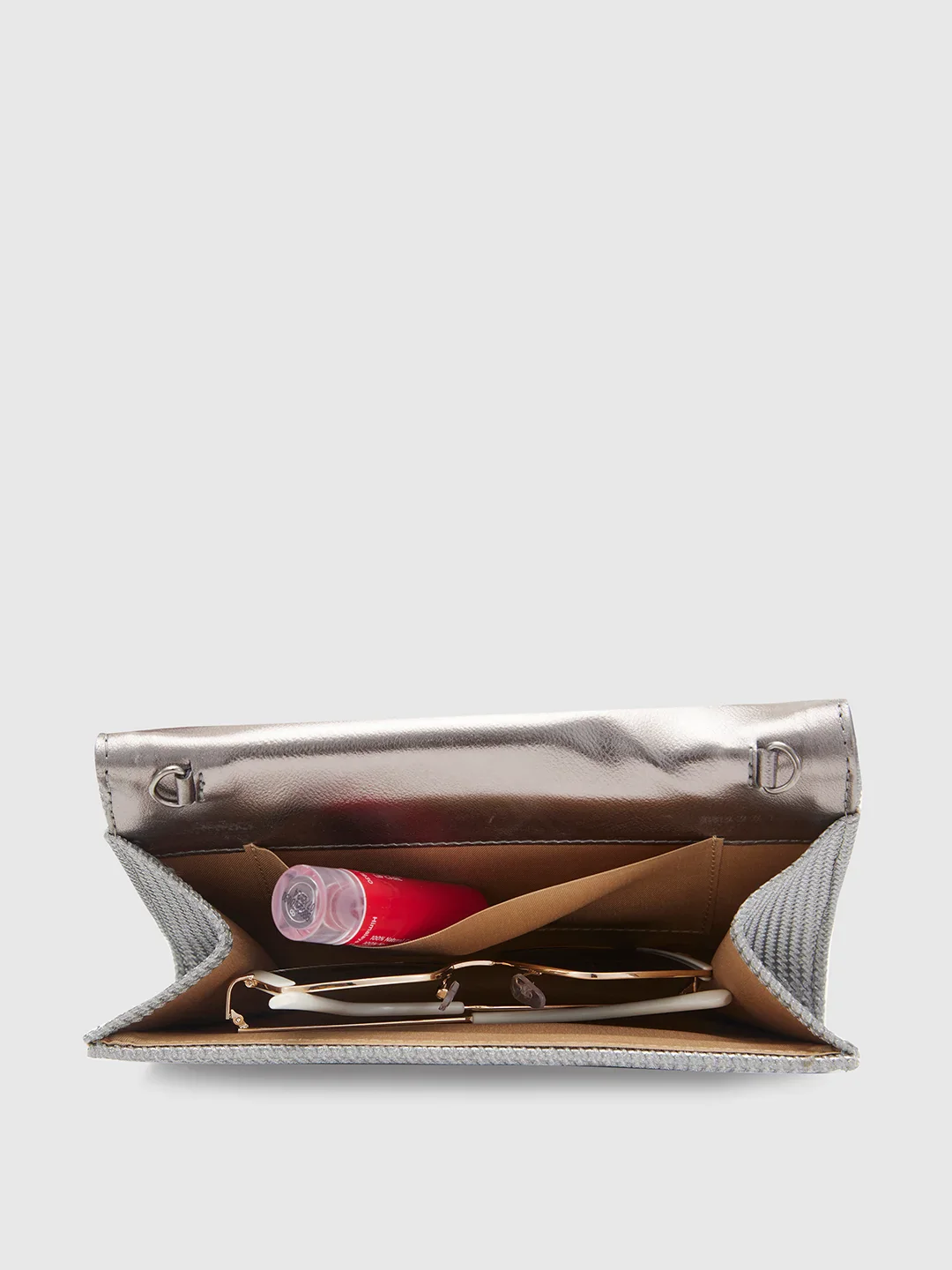 Caprese Delmi Medium Pewter Clutch - Image 6