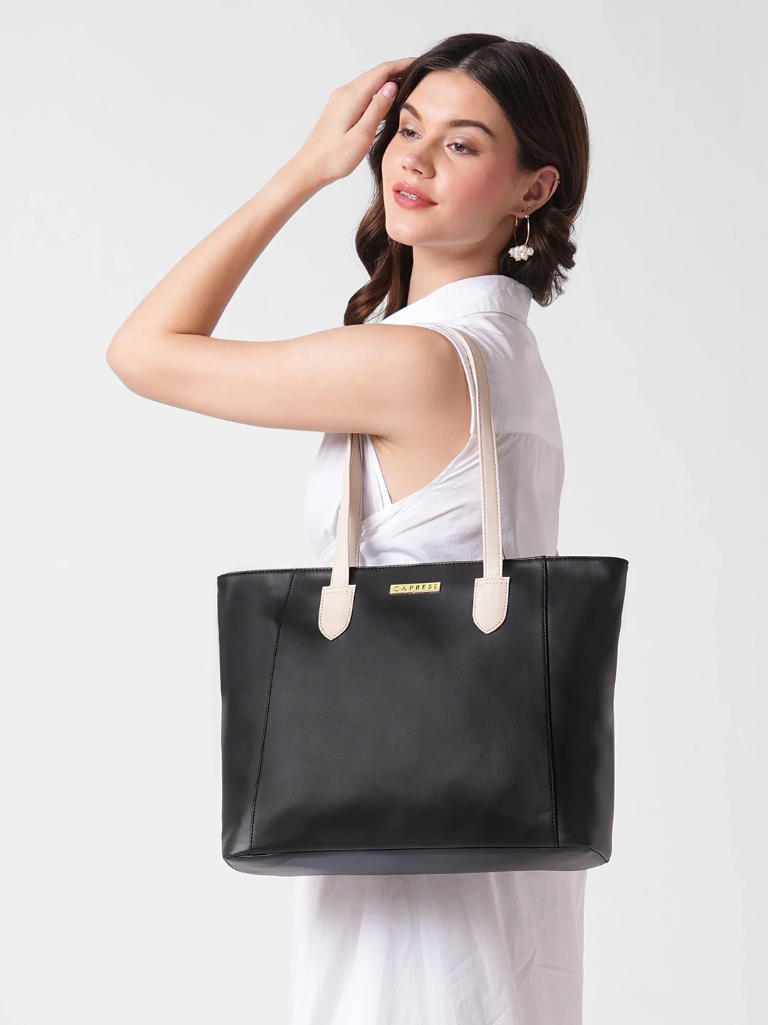 Caprese Devon Large Black Tote Bag - Image 2