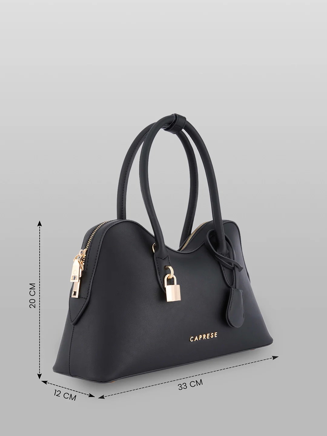 Caprese Dina Large Black Satchel Bag - Image 6
