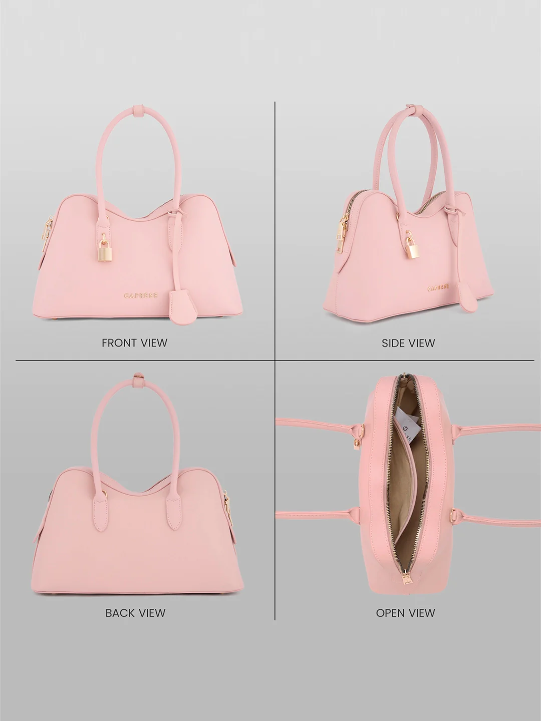 Caprese Dina Large Blush Satchel Bag - Image 9