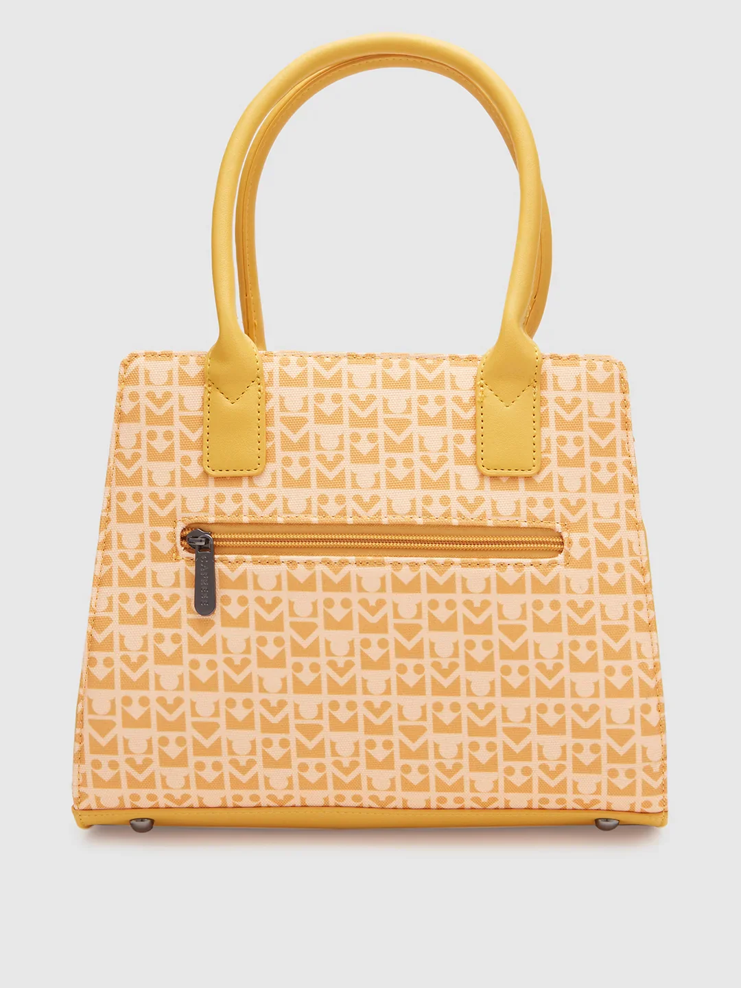 Caprese Disney Inspired Printed Mickey Medium Yellow Satchel Bag - Image 4