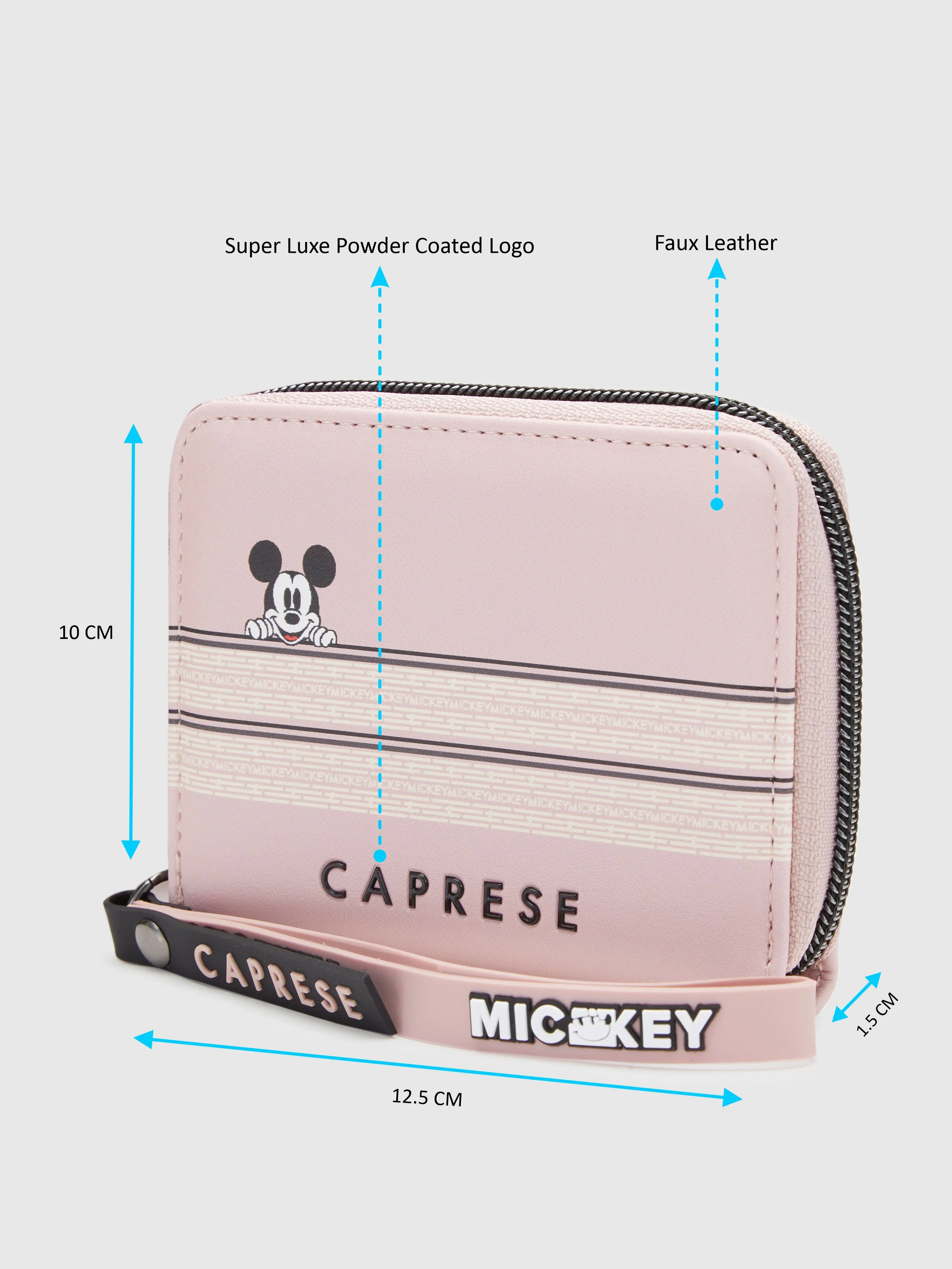 Caprese Disney Inspired Graphic Mickey Mouse Small Pink Wallet - Image 7