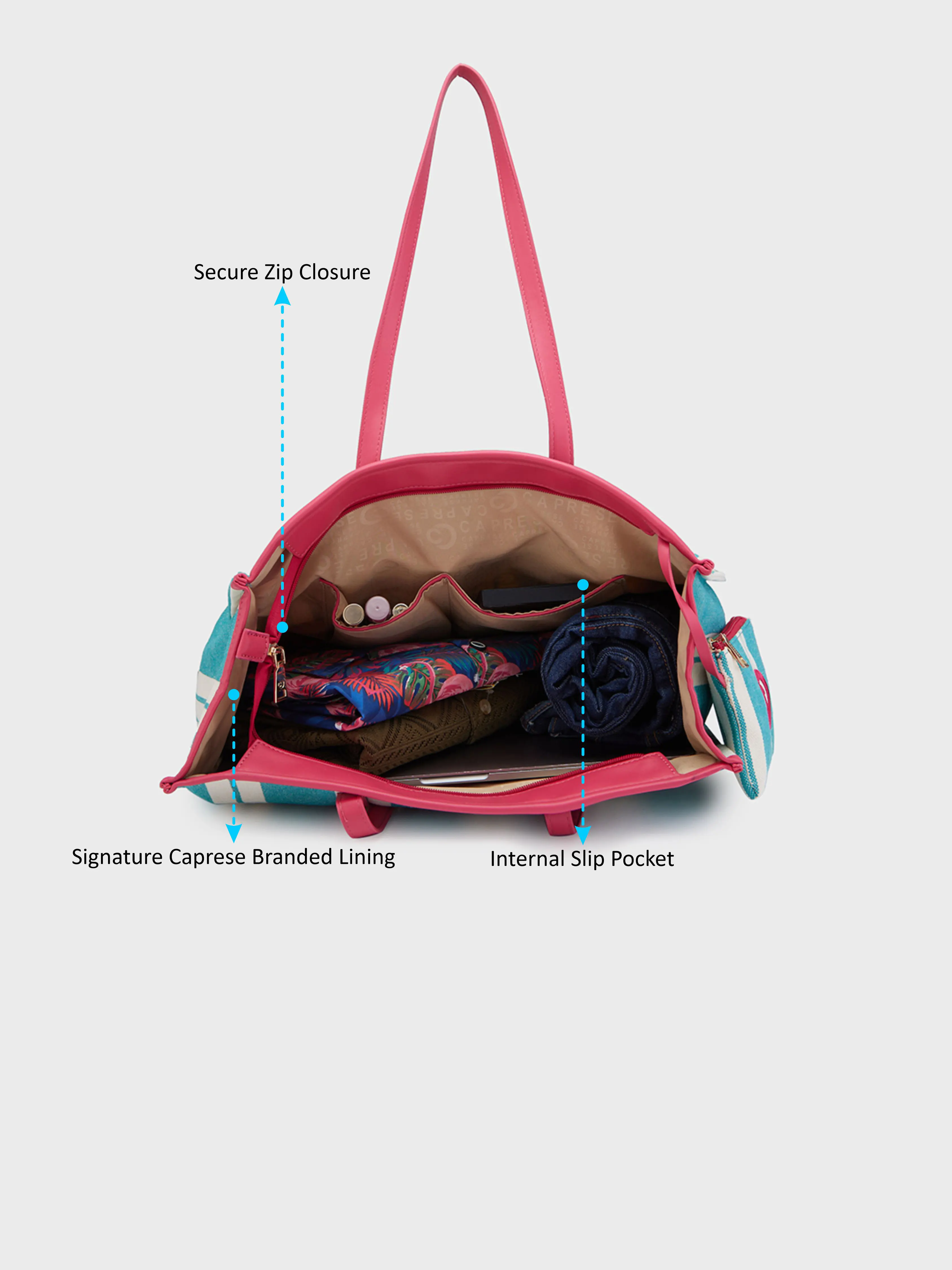 Caprese Dixie Large Green Tote Bag - Image 7