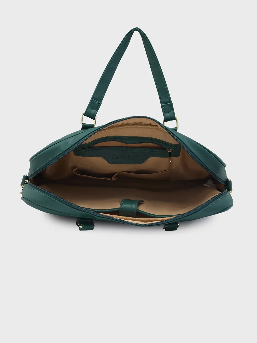Caprese Dora Large Dark Green Laptop Bag - Image 10