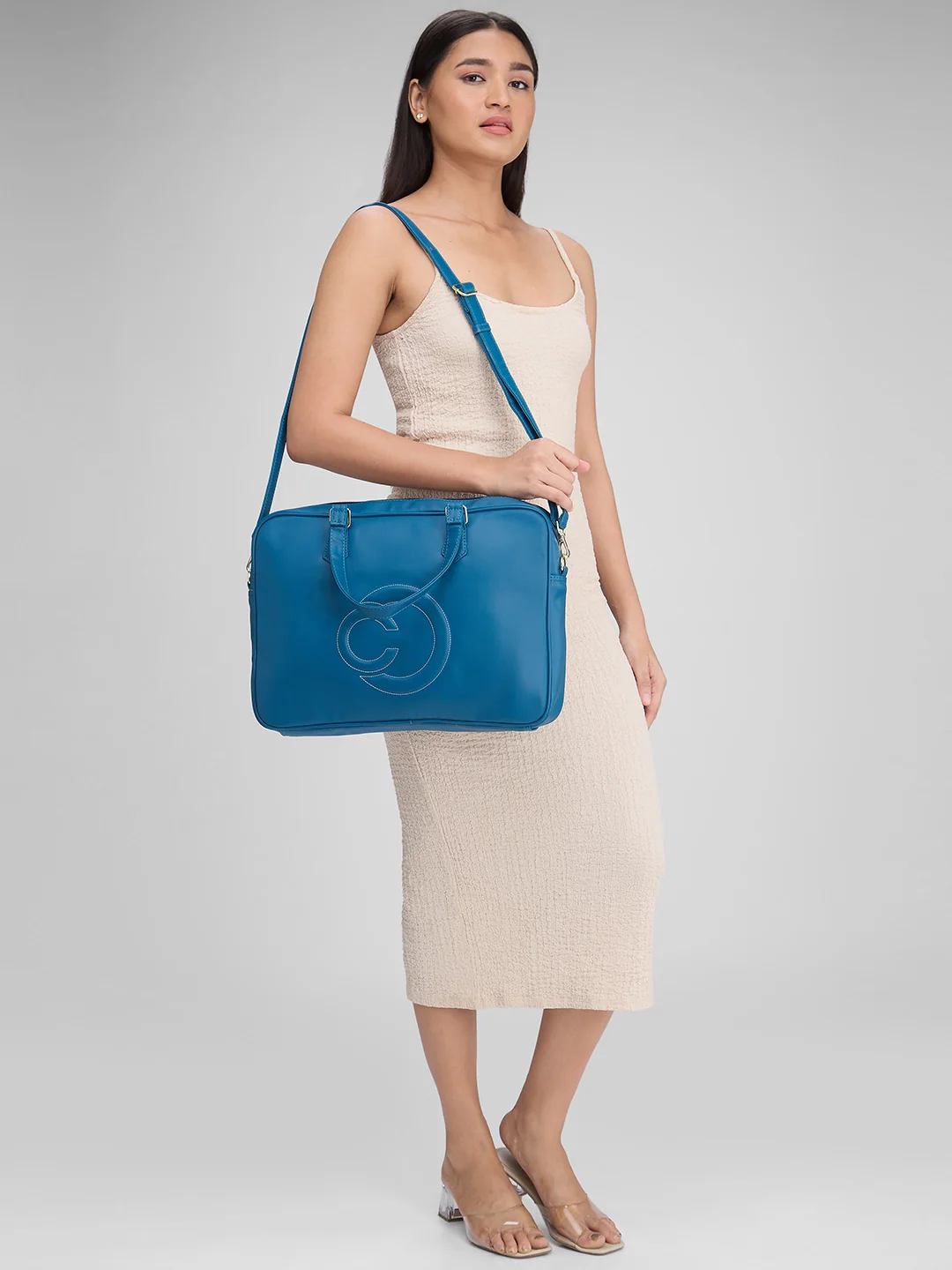 Caprese Dora Large Teal Laptop Bag - Image 13