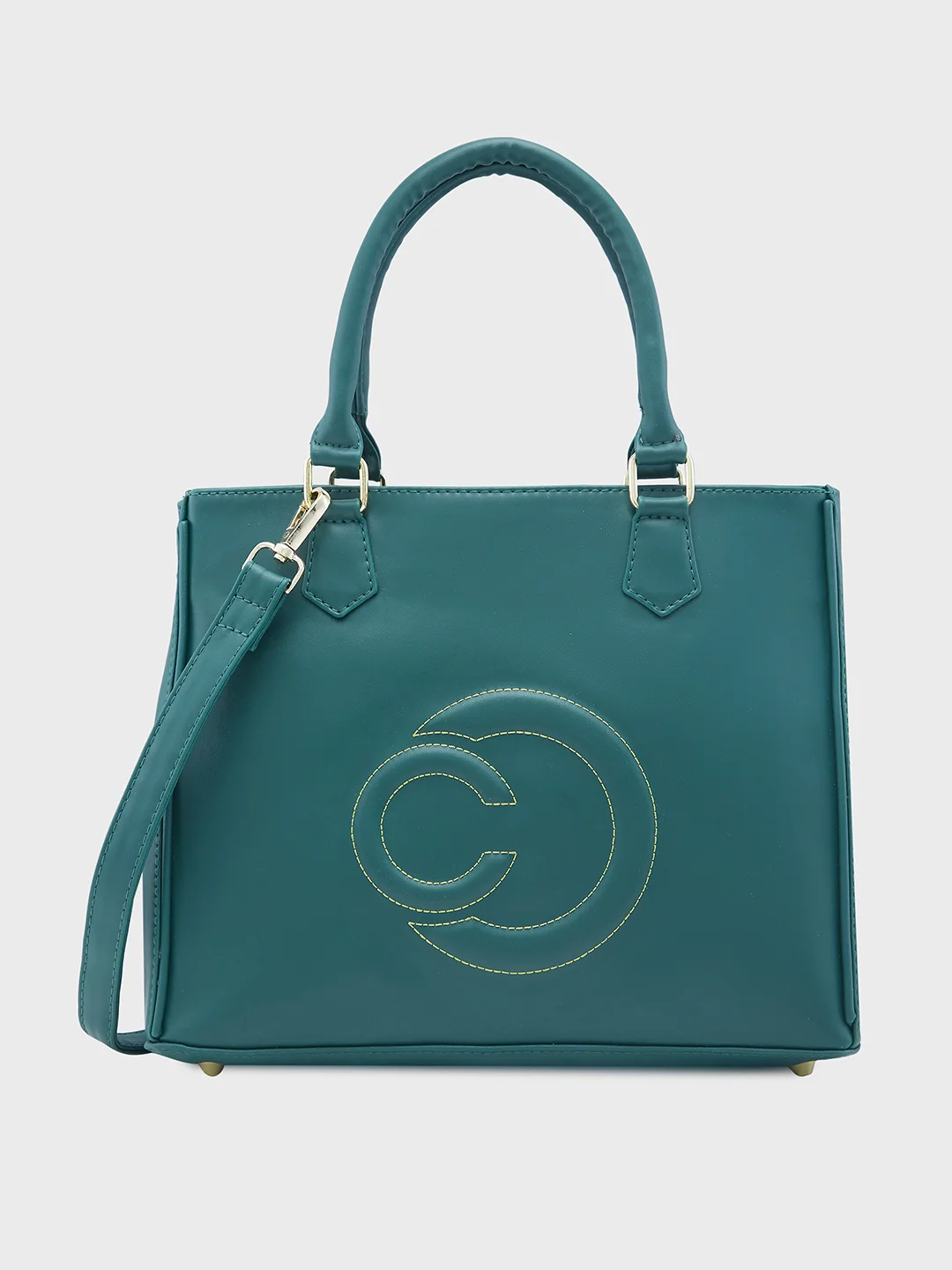 Caprese Dora Large Dark Green Satchel Bag - Image 8