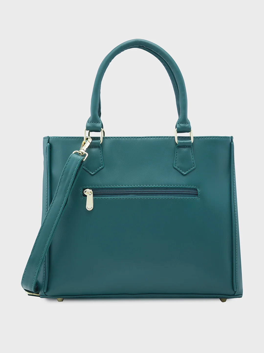 Caprese Dora Large Dark Green Satchel Bag - Image 9
