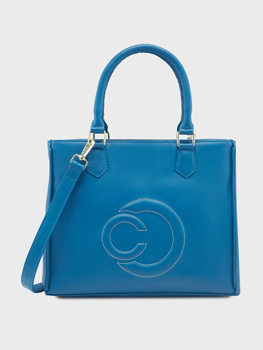 Caprese Dora Large Teal Satchel Bag - Image 7