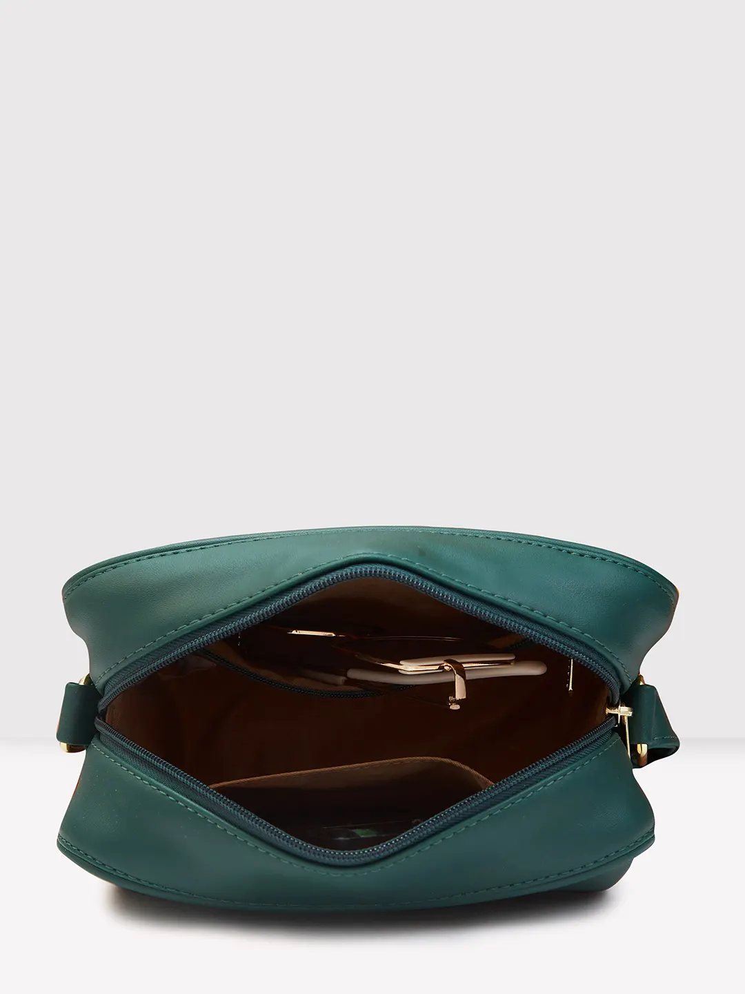 Caprese Dora Medium Dark Green Sling Bag - Image 8