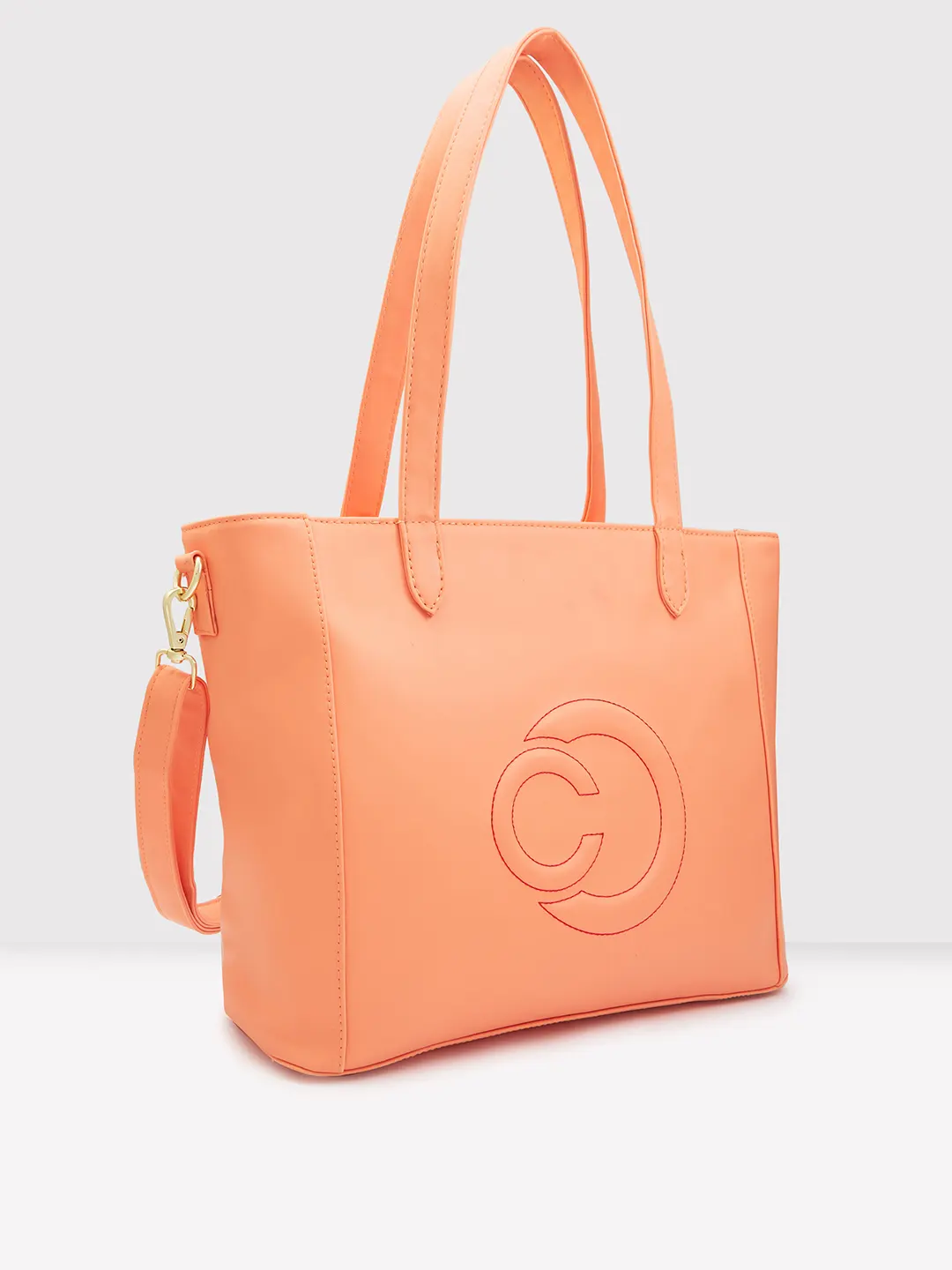 Caprese Dora Large Coral Office Tote Bag - Image 4