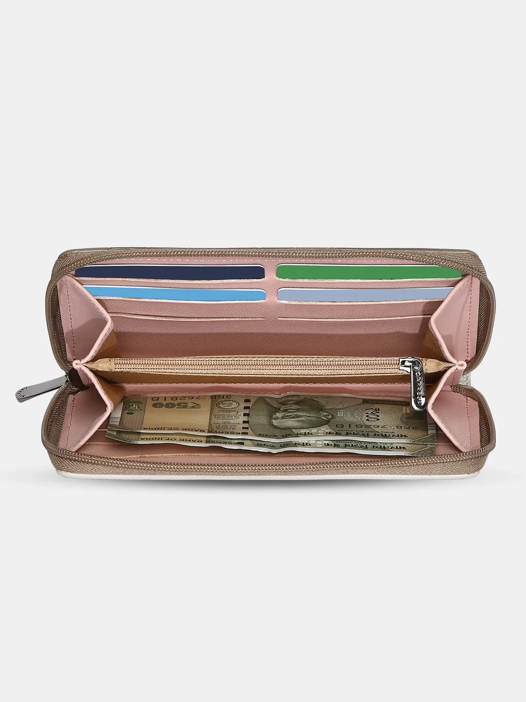 Caprese Dorrita Medium Taupe Zip Around Wallet - Image 10