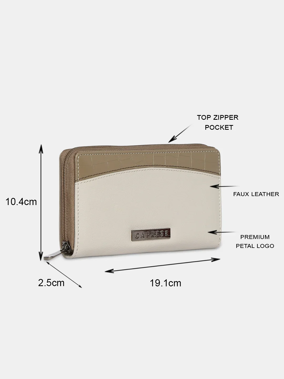 Caprese Dorrita Medium Taupe Zip Around Wallet - Image 11