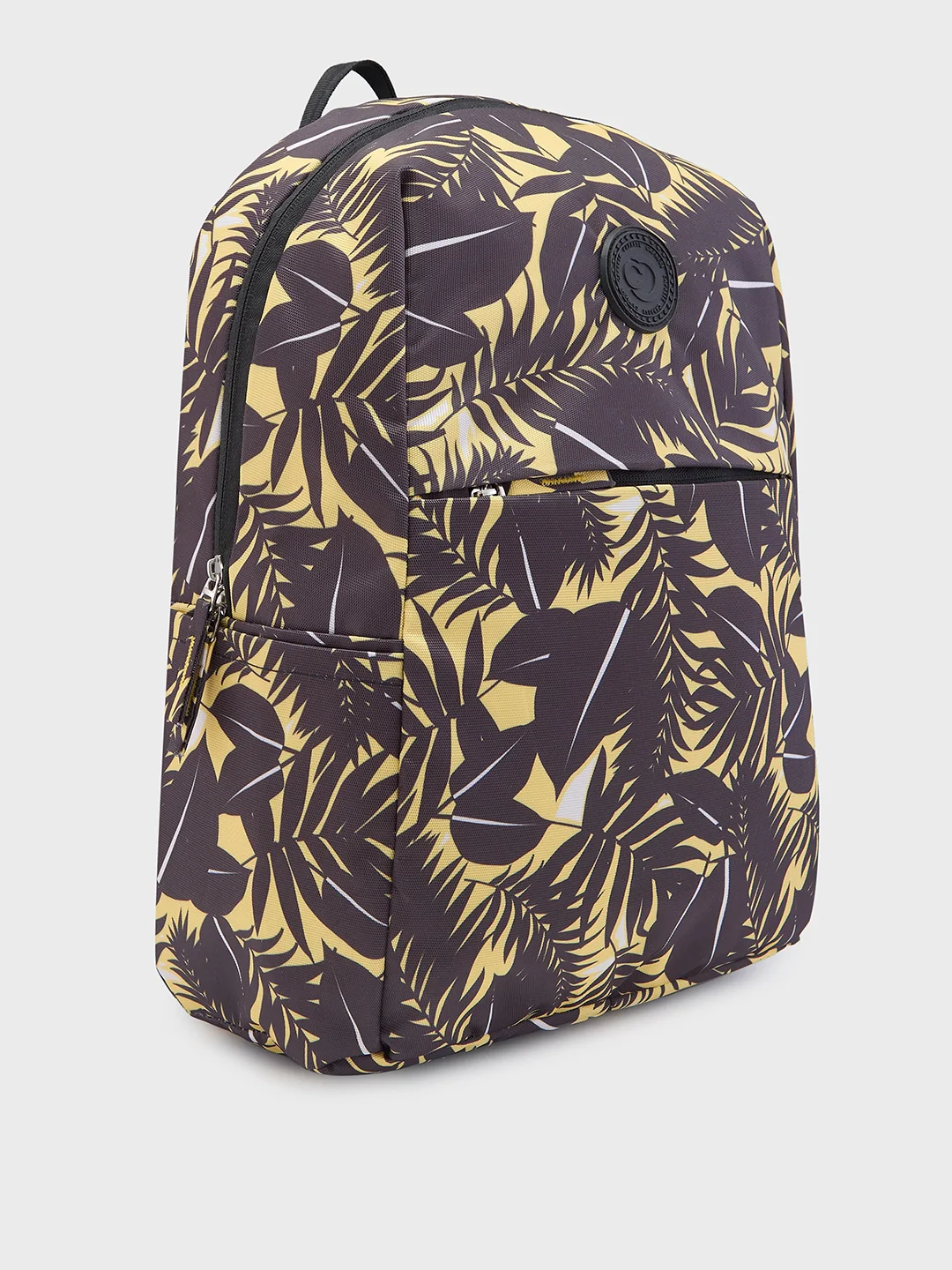 Caprese Eddy Medium Printed Black Laptop Backpack - Image 4