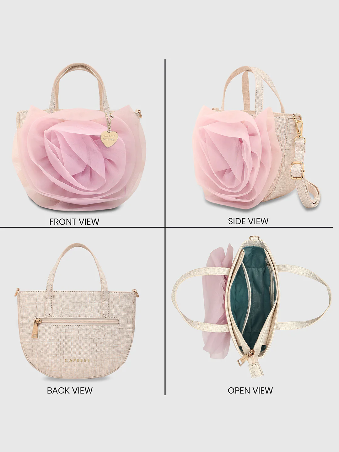 Caprese Ella Small Lilac Satchel Bag - Image 11