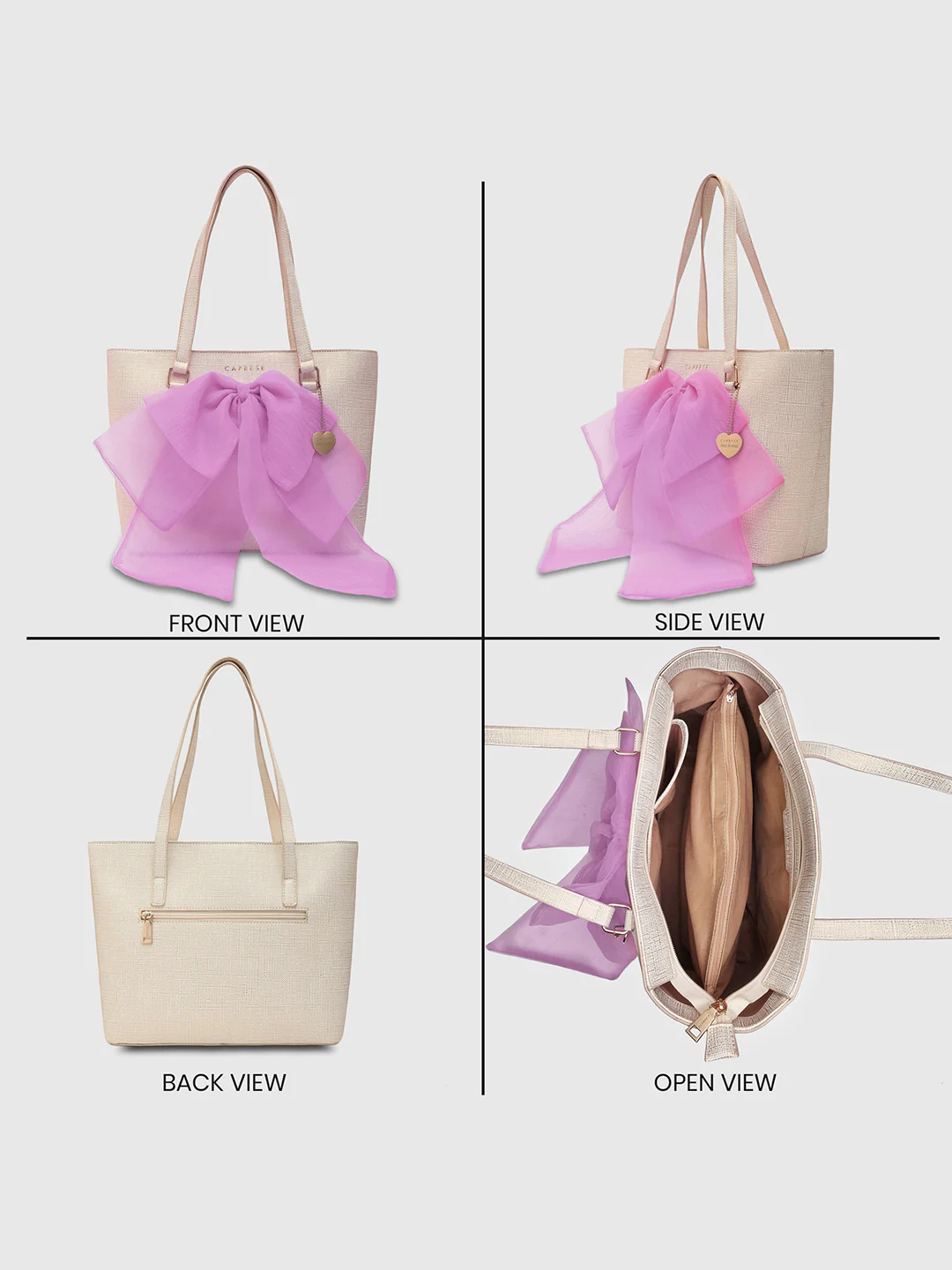 Caprese Ellen Large Lilac Tote Bag - Image 10