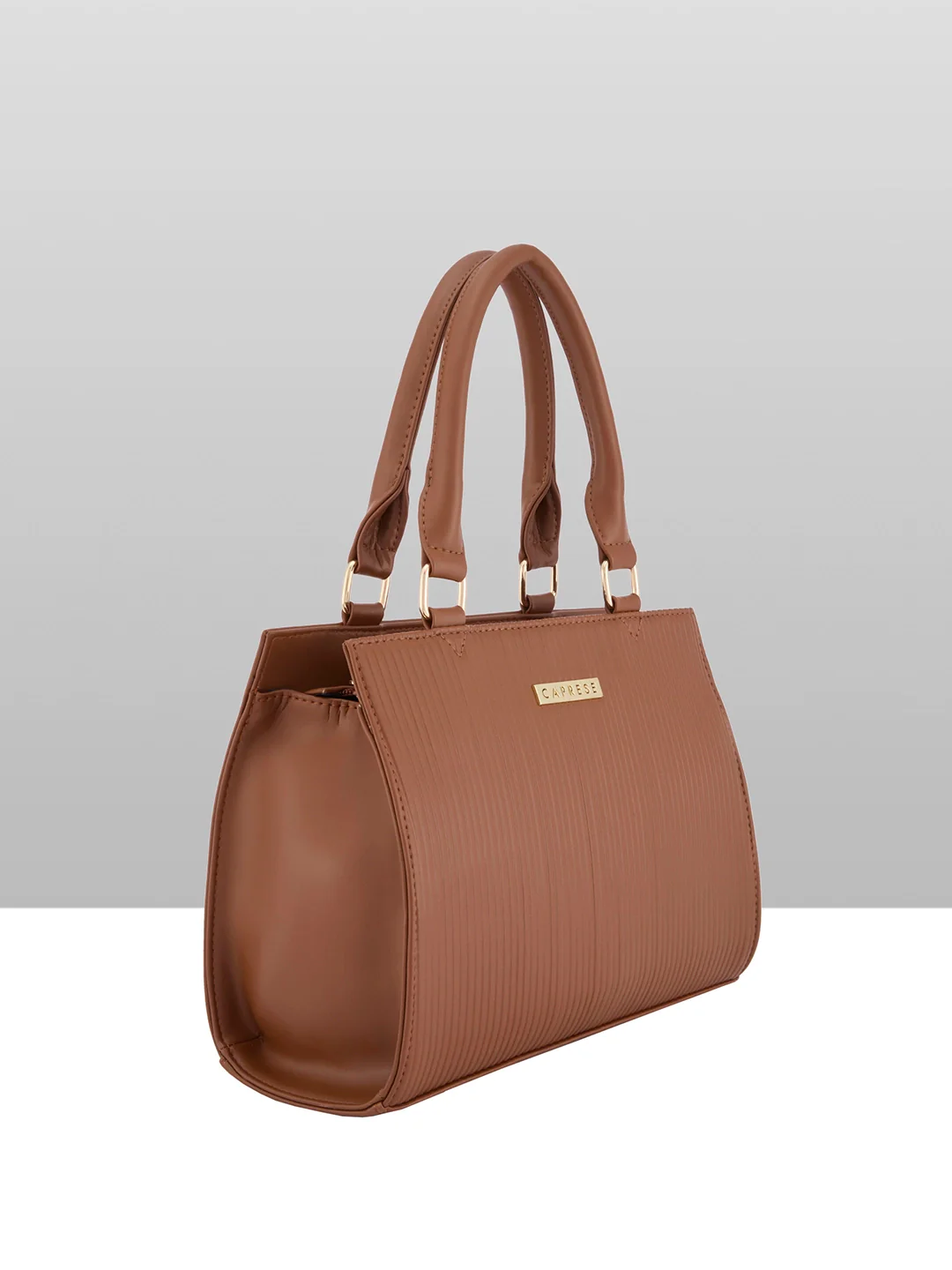 Caprese Ellen Medium Tan Satchel Bag - Image 10