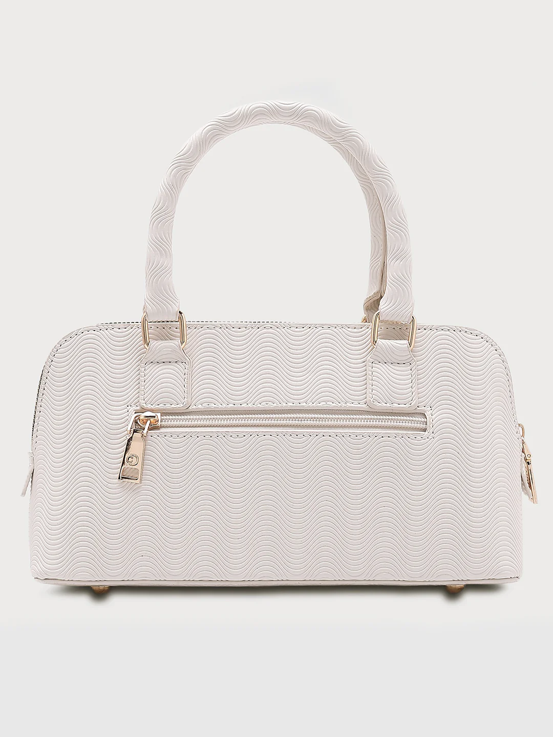 Caprese Ellie Small Beige Satchel Bag - Image 5