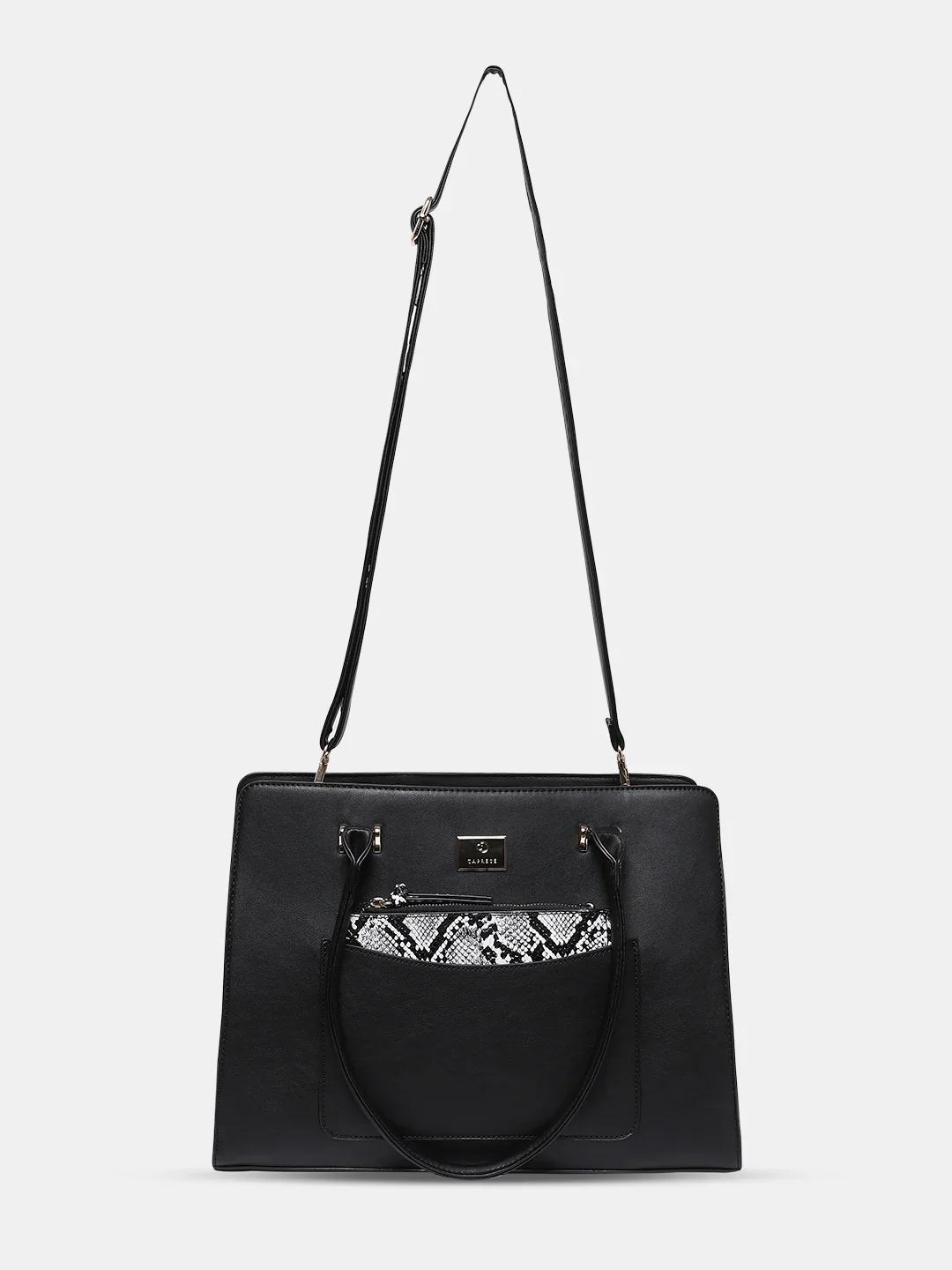 Caprese Ellis Large Black Satchel Bag - Image 9