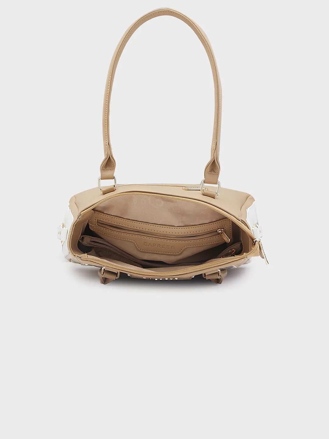 Caprese Ellis Medium Fawn Satchel Bag - Image 7