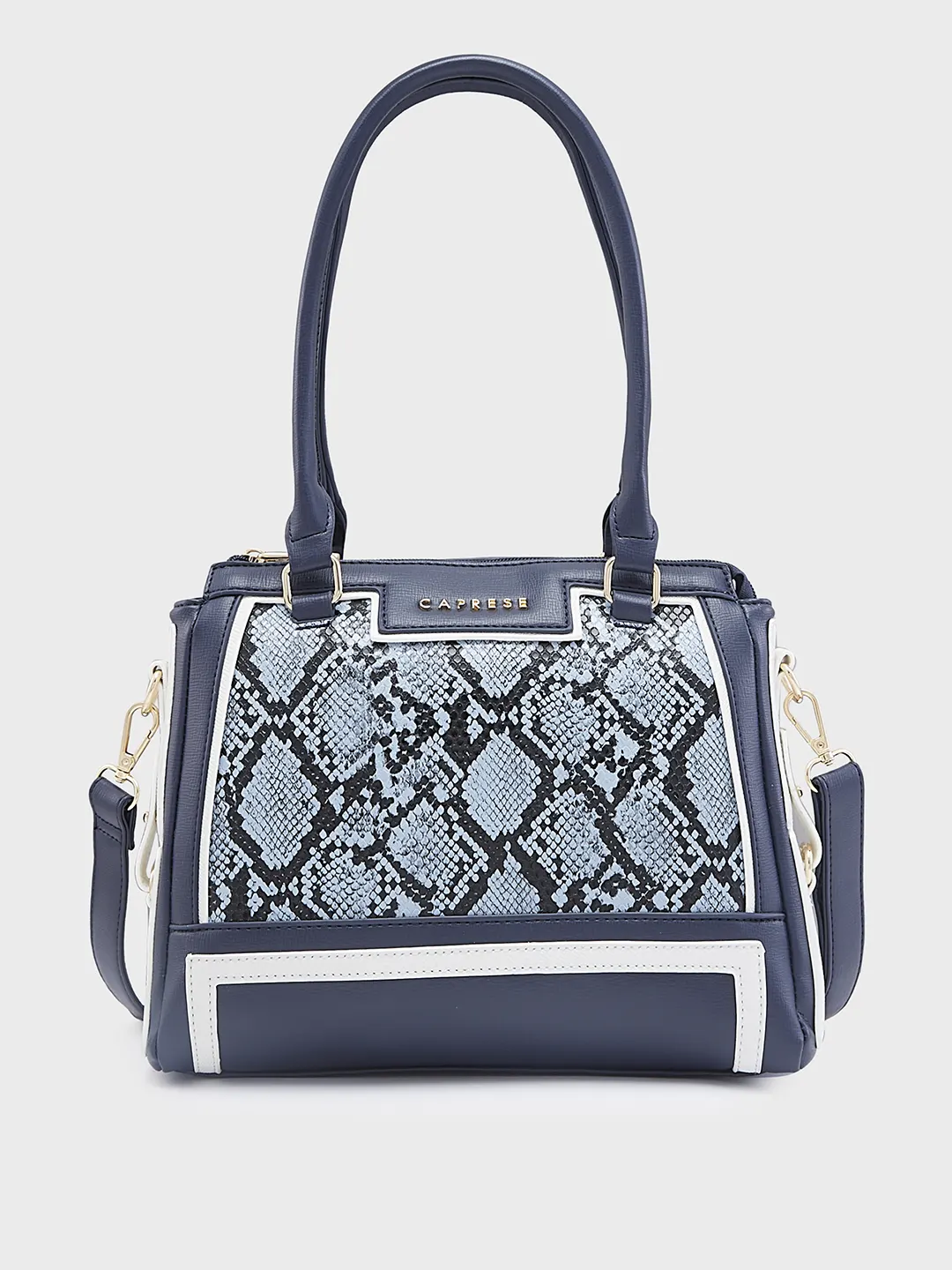 Caprese Ellis Medium Navy Satchel Bag - Image 2