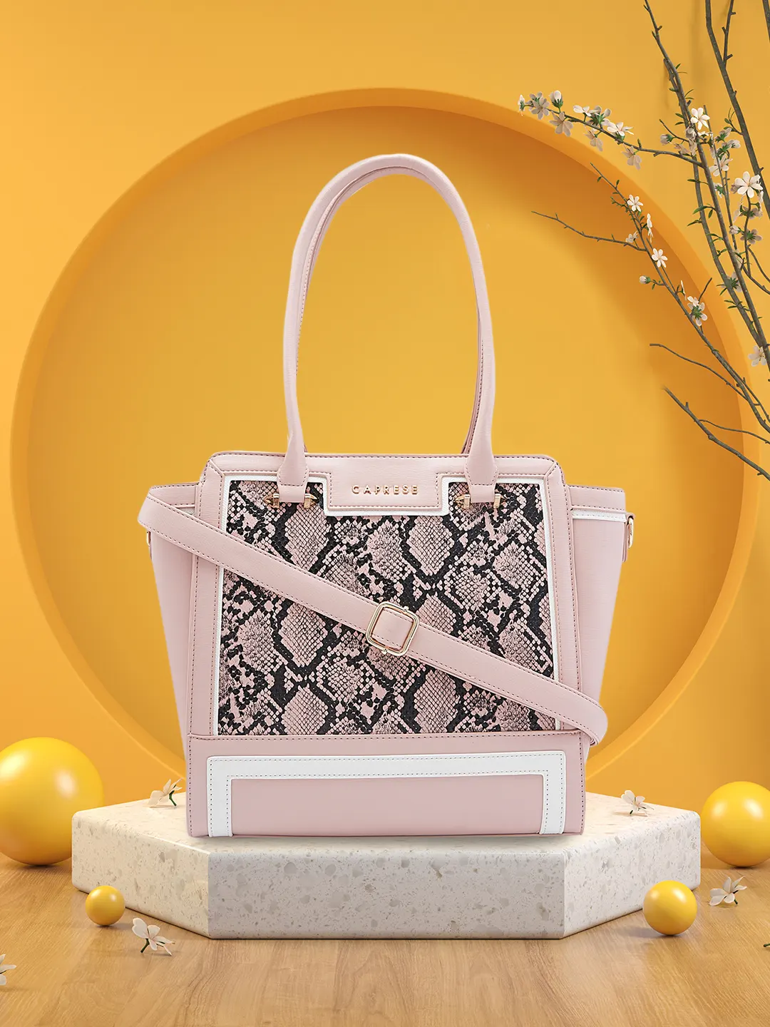 Caprese Ellis Large Pink Tote Bag - Image 2