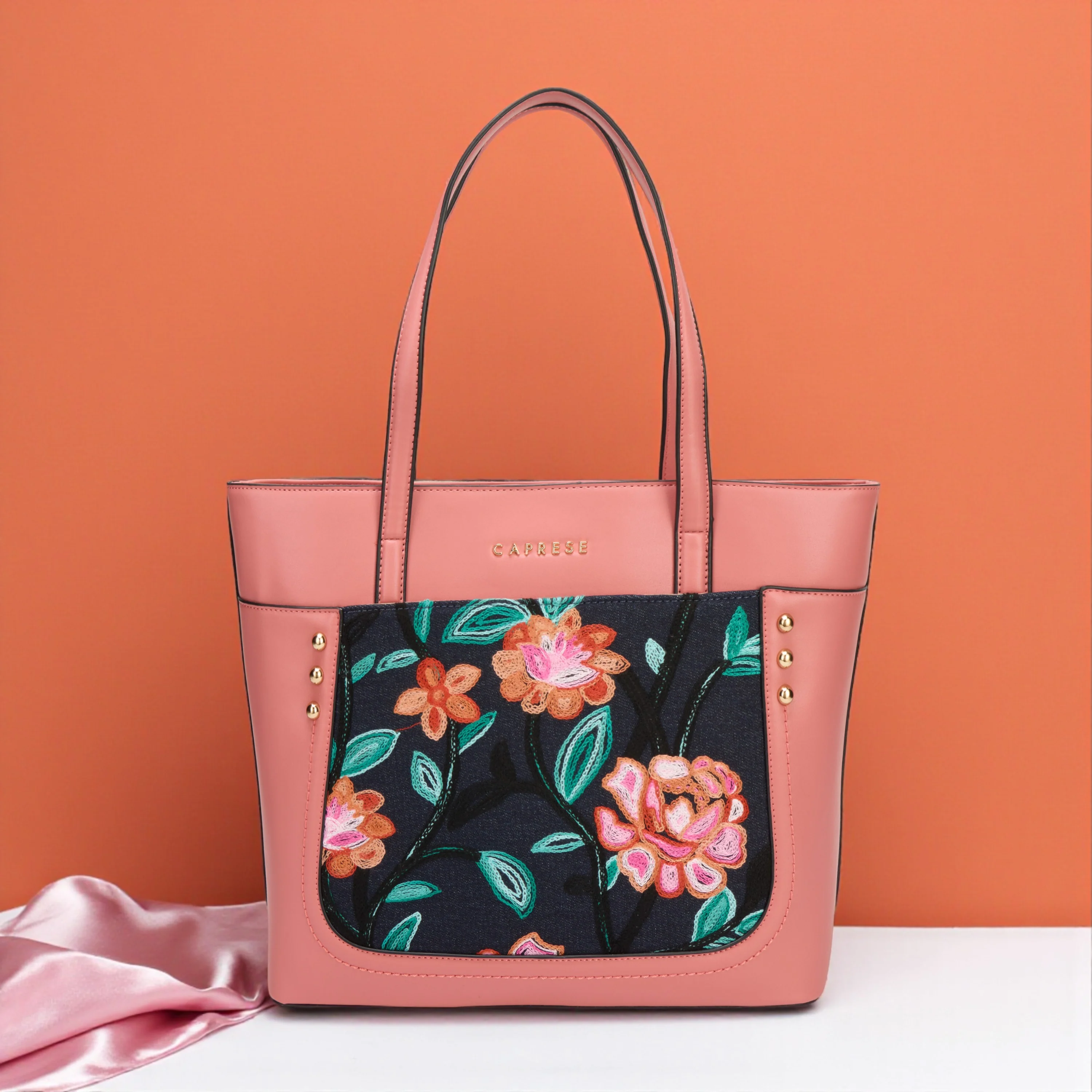 Caprese Elsa Large Cosmetic Pink Tote Bag - Image 11